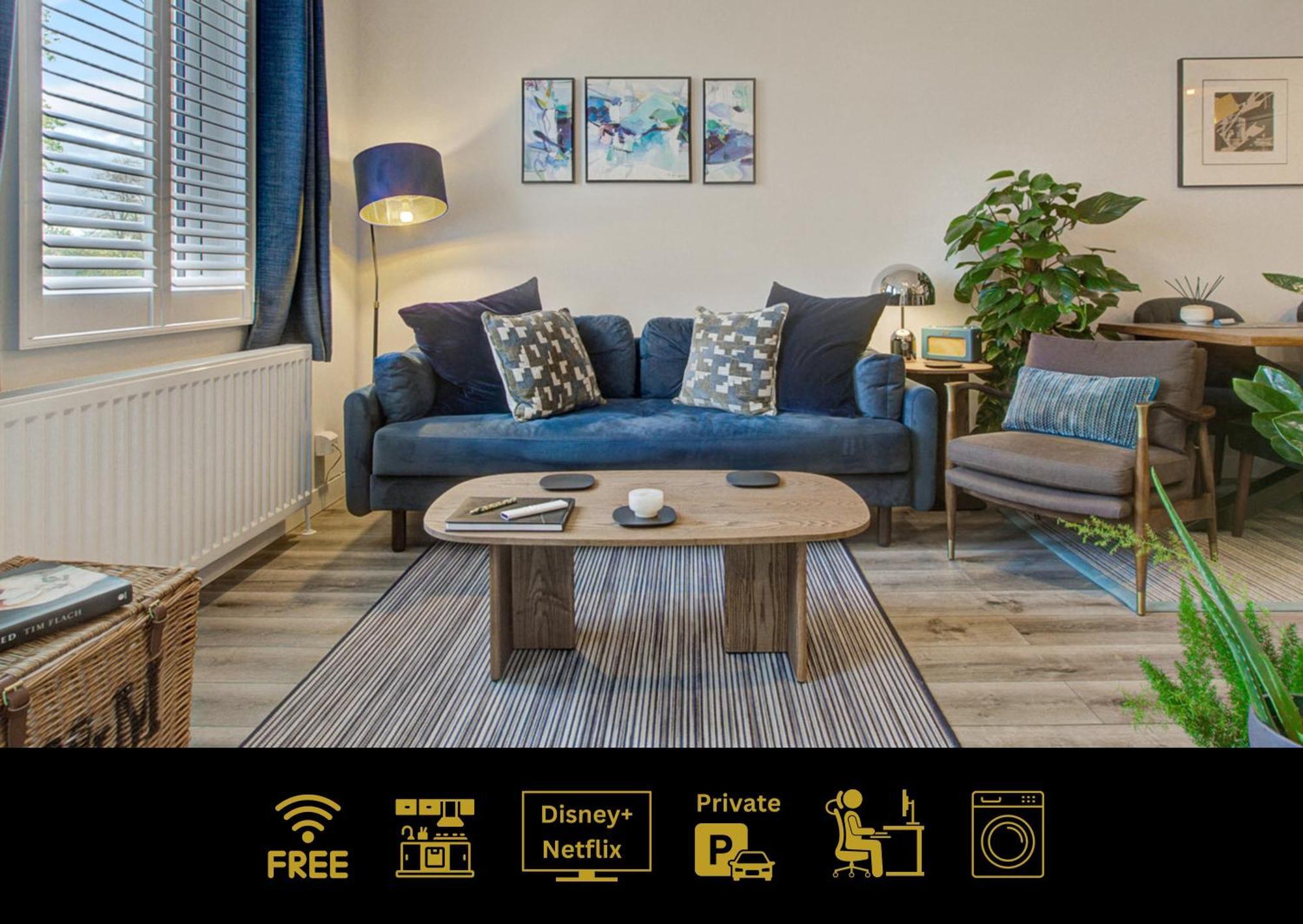 Stylish, Business Traveller Friendly Apartment, With Free Parking And Netflix Фарнборо Екстер'єр фото
